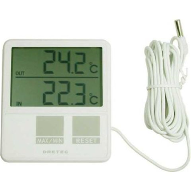 冷蔵庫温度計:外部センサーつき温度計（卓上・壁掛）O-215WT